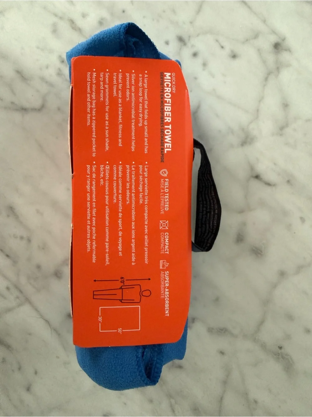 NWT Gear Aid Quick Dry Micro-Fiber Towel in Cobalt (L)